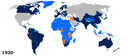 A motion map depicting the members of the League of Nations throughout its history, animierte Karte, 2009, Ersteller: Maps & Lucy; Bildquelle: Wikimedia Commons, http://commons.wikimedia.org/wiki/File:LN_member_states_animation.gif, Creative Commons Attribution-Share Alike 3.0 Unported license,  https://creativecommons.org/licenses/by-sa/3.0/de/.