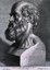 Peter Paul Rubens (1577–1640): Hippokrates von Kos (um 460–370 v. Chr.), Kupferstich nach einer Skulptur von P. Pontius, undatiert; Bildquelle: National Library of Medicine, http://ihm.nlm.nih.gov/images/B14555.