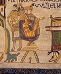 Wilhelm I. von England (1028–1087), Stickerei, 1885, unbekannter Künstler; Bildquelle: Victorian copy of the Bayeux Tapestry, Reading Museum Service, http://www.bayeuxtapestry.org.uk/Index.htm.  