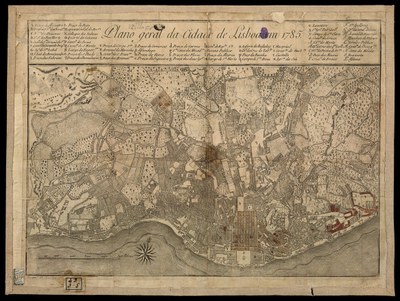 Stadtplan von Lissabon, 1785