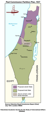 Teilungsvorschlag der Peel-Kommission von 1937 IMG