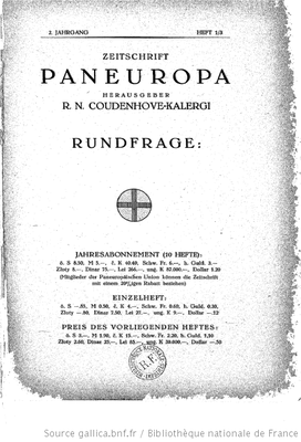 Zeitschrift "Paneuropa" IMG