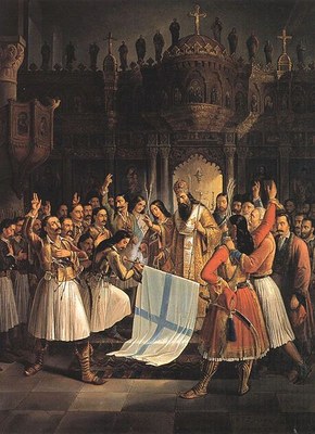 Erzbischof Germanos von Patras segnet die Flagge der Revolution IMG