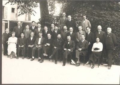 Staff members of 26 nationalities, undated