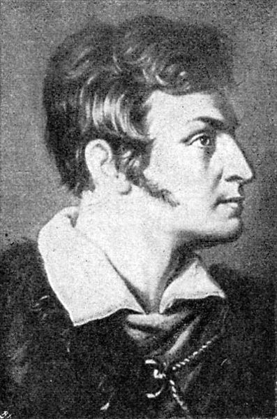 Portrait Adam Mickiewicz, o. J., unbekannter Künstler; Bildquelle: Müller-Baden, Emanuel (Hg.): Bibliothek des allgemeinen und praktischen Wissens zum Studium und Selbstunterricht in den hauptsächlichsten Wissenszweigen und Sprachen, Berlin 1905, vol. 5, S. 87, wikimedia commons, http://commons.wikimedia.org/wiki/File:Adam_Mickiewicz.jpg.