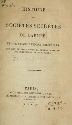 Histoire des sociétés secrètes de l'Armée (1815) IMG