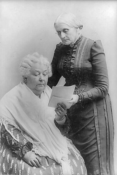 Susan Brownell Anthony (1820–1906) and Elizabeth Cady Stanton (1815–1902), black-and-white photograph, date unknown [between c. 1880 and 1902], unknown photographer; source: Library of Congress, Prints and Photographs Division, http://hdl.loc.gov/loc.pnp/cph.3a02558. 