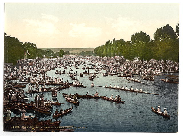 Henley Regatta, photomechanischer Druck, 1905, unbekannter Photograph, Detroit Publishing Co., Catalogue J foreign section, Detroit, Mich.; Bildquelle: Library of Congress, Prints and Photographs Division Washington, http://hdl.loc.gov/loc.pnp/ppmsc.08586. 